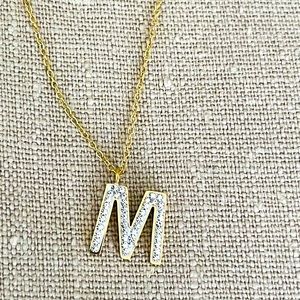 M stainless steel necklace